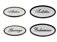 Plaques de porte en émail