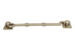 Crochet de contrevent nickel brossé modèle antique 250mm
