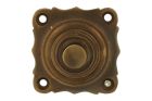 Bouton de sonnette laiton patiné 40x40mm