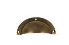 Poignée coquille coulée laiton patiné 85x40mm 50 gr