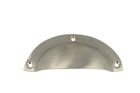 Poignée coquille coulée nickel satiné 100x40mm 70 gr