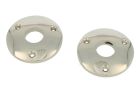 Rosace ronde en laiton nickelé,diamètre du trou 15mm (paire)