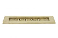 Entrée de boîte aux lettres gaufré "POST" laiton poli