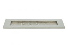 Entrée de boîte aux lettres gaufré "POST" laiton nickelé
