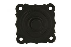 Bouton de sonnette laiton noir 40x40mm