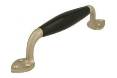 Poignée de porte 185mm nickel satiné bakélite (1935)