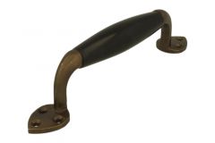Poignée de porte 185mm laiton patiné bakélite (1935)