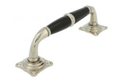 Poignée de porte 180mm ornementée laiton nickelé