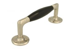 Poignée de porte 180mm nickel satiné bakélite
