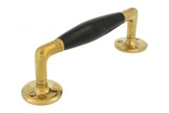 Poignée de porte 180mm laiton poli bakélite