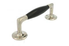 Poignée de porte 180mm laiton nickelé bakélite