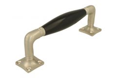 Poignée de porte 170mm nickel satiné bakélite