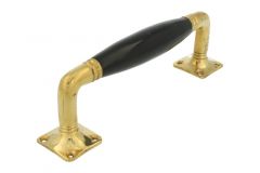 Poignée de porte 170mm laiton poli bakélite