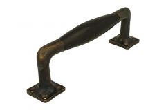 Poignée de porte 170mm modèle moderne laiton patiné