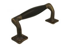 Poignée de porte 155mm laiton patiné bakélite modèle moderne