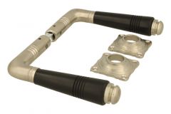 Béquilles de porte nickel satiné bois d'ébène (1908)