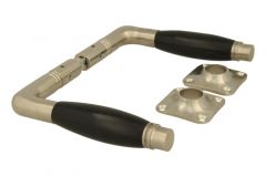 Béquilles de porte nickel satiné bakélite, paire (1928)