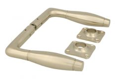 Béquilles de porte nickel satiné modèle moderne (paire)