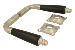 Béquilles de porte nickel satiné bois d'ébène (1904)