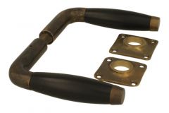 Béquilles double laiton patiné bois d'ébène (1932)
