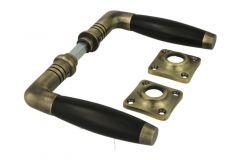 Béquilles de porte "Tonmodel 400 série" laiton patiné (paire)