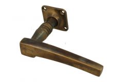 1/2 ensemble de poignée de porte Droit laiton patiné (1895)