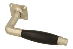1/2 poignée de porte nickel satiné bois d'ébène (1928)