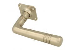 1/2 ensemble de poignée de porte réversible nickel satiné