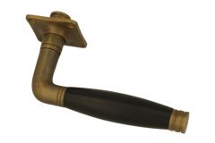 1/2 poignée de porte réversible laiton patiné (1926)