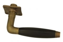 1/2 poignée de porte réversible laiton patiné (1929)