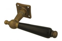 1/2 poignée de porte réversible laiton patiné (1915)