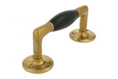 Poignée de tirage 140mm laiton poli bakélite