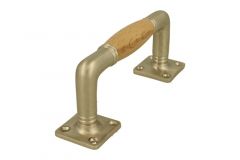 Poignée de tirage 133 mm nickel satiné bois de hêtre