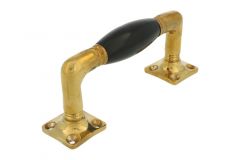 Poignée de tirage 130mm laiton poli bakélite