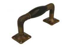 Poignée de tirage 130mm laiton patiné bakélite