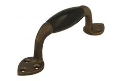 Poignée de tirage 145mm laiton patiné bakélite