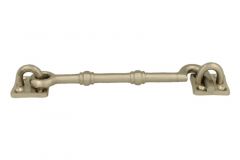 Crochet de contrevent nickel brossé modèle antique 150mm
