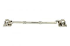 Crochet de contrevent nickel brillant modèle antique 200mm