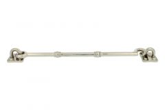 Crochet de contrevent nickel brillant modèle antique 250mm