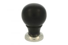 Bouton de meuble bois d'ébène laiton nickelé 25mm H39mm