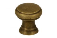 Bouton de meuble laiton patiné petit Ø 17mm H17mm