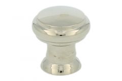 Bouton de meuble laiton nickelé petit Ø 17mm H17mm