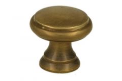 Bouton de meuble laiton patiné medium Ø 23mm H22mm