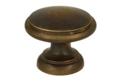 Bouton de meuble laiton patiné grand Ø 30mm H26mm