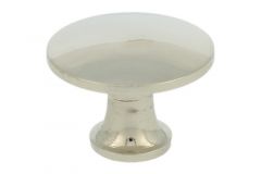 Bouton laiton nickelé medium Ø 27mm H22mm
