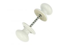 Bouton de porte porcelaine blanche (paire) Ø 55mm