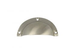Poignée coquille coulée nickel satiné 85x40mm 50 gr