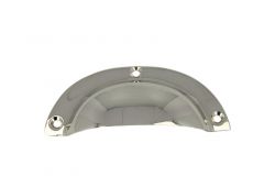 Poignée coquille coulée laiton nickelé 100x40mm 70 gr