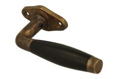 Poignée de fenêtre laiton patiné bois d'ébène (1932)