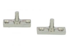 2 attaches pour entrebailleur de fenêtre laiton nickelé